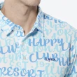 【Lynx Golf】男款吸濕排汗繽紛英文字母印花長袖POLO衫/高爾夫球衫(水藍色)