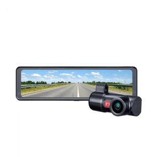 【PX 大通】HR9 PRO 10.88吋 GPS 雙鏡星光級行車紀錄器電子後視鏡＋128G記憶卡+免費安裝(行車記錄器)