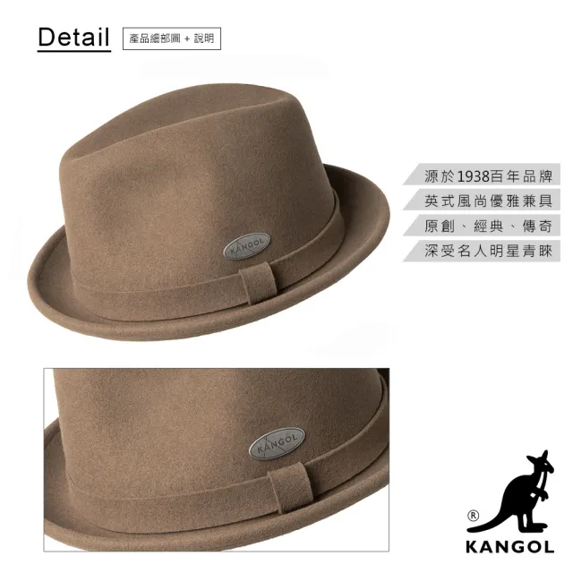 【KANGOL】LITEFELT 紳士帽(咖色)