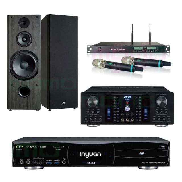 【音圓】S-2001 N2-350+FNSD A-380N+ACT-8299PRO++OK-901B(點歌機4TB+擴大機+無線麥克風+喇叭)