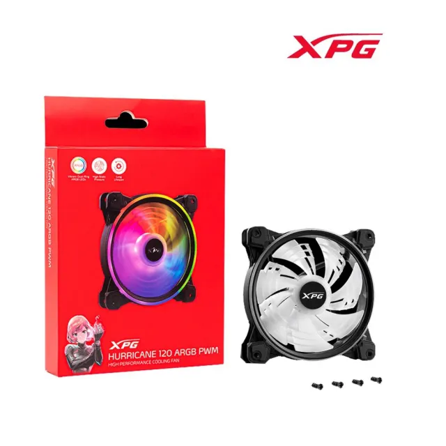 【XPG】威剛 颶風 機殼風扇(HURRICANE 120 ARGB PWM)