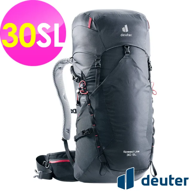 【deuter】SPEED LITE 30SL超輕量旅遊後背包(3410721黑/背負舒適/戶外休閒包/健行包/登山包)