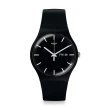 【SWATCH】New Gent 原創系列手錶 MONO BLACK AGAIN 男錶 女錶 瑞士錶 錶(41mm)