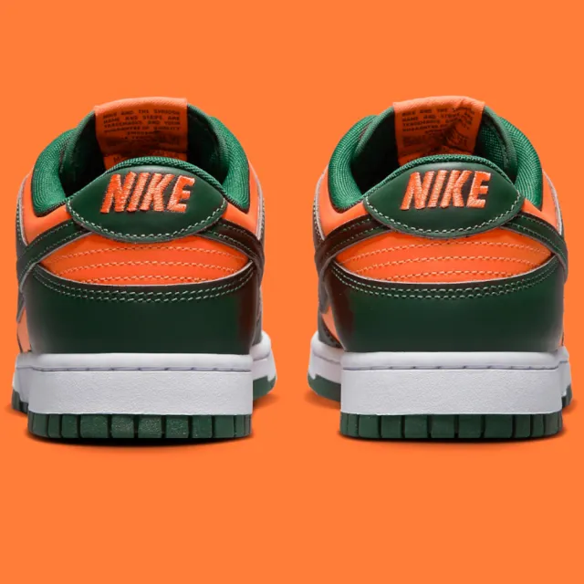 NIKE 耐吉】Nike Dunk Low Miami Hurricanes 邁阿密颶風綠橘男鞋DD1391 