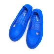 【G.Ms.】金屬豹頭飾釦全真皮莫卡辛鞋(藍色)