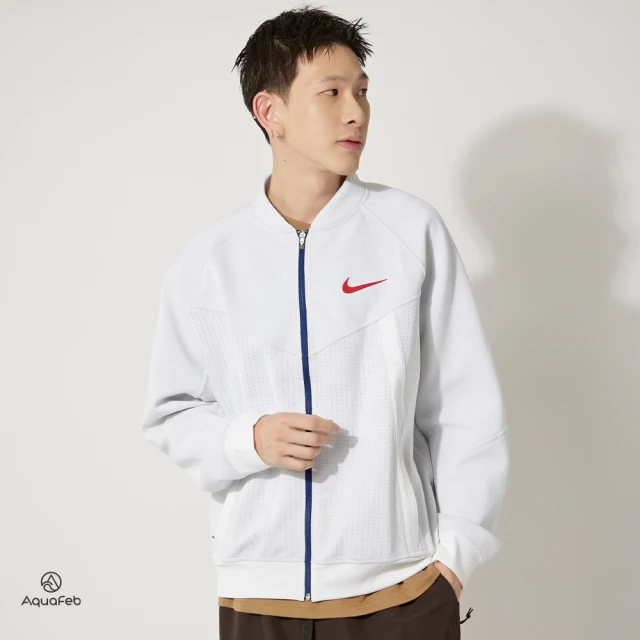 NIKE 耐吉 AS M NSW JKT MEDIA ZERO 男裝 白色 運動 休閒 立領 長袖 外套 CW0301-100