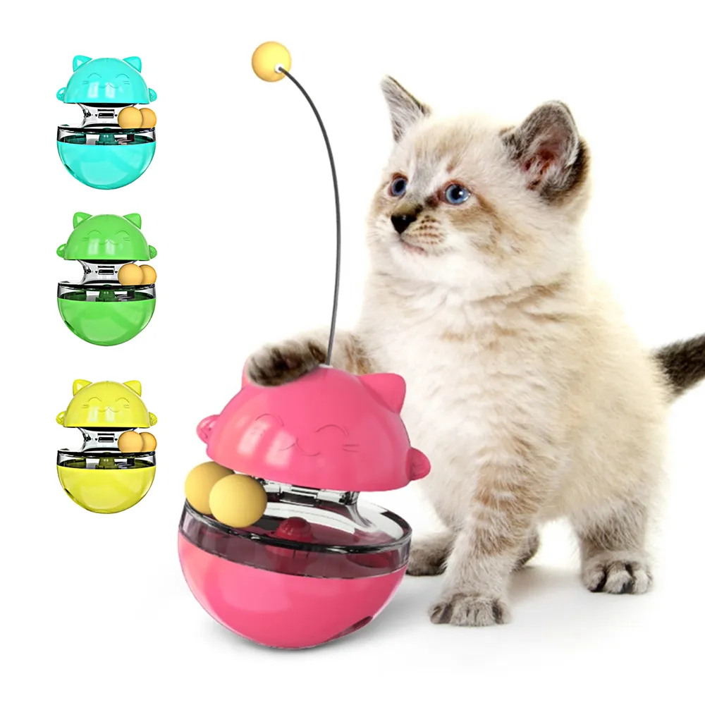 【OMG】不倒翁逗貓棒 貓咪漏食玩具 寵物玩具 貓咪解悶自嗨玩具