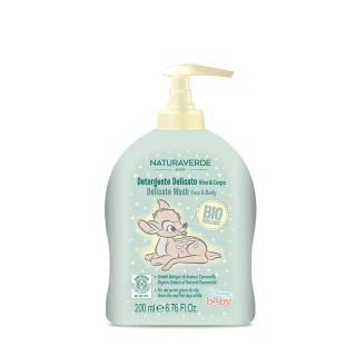 【Naturaverde BIO】自然之綠-小鹿斑比洋甘菊經典潔顏液態皂(200ml/新生兒適用)