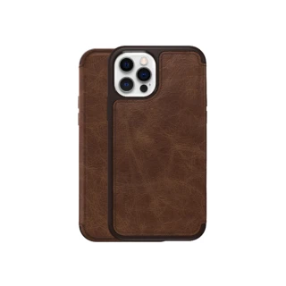 【OtterBox】iPhone 14 Plus 6.7吋 Strada步道者系列真皮掀蓋保護殼(棕)