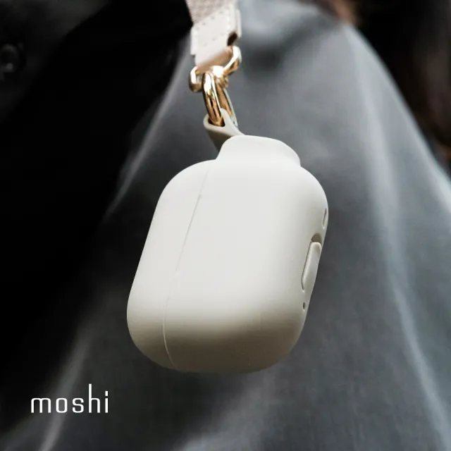 【moshi】AirPods Pro 2 Pebbo 藍牙耳機充電盒保護套(僅適用於lightning版本)