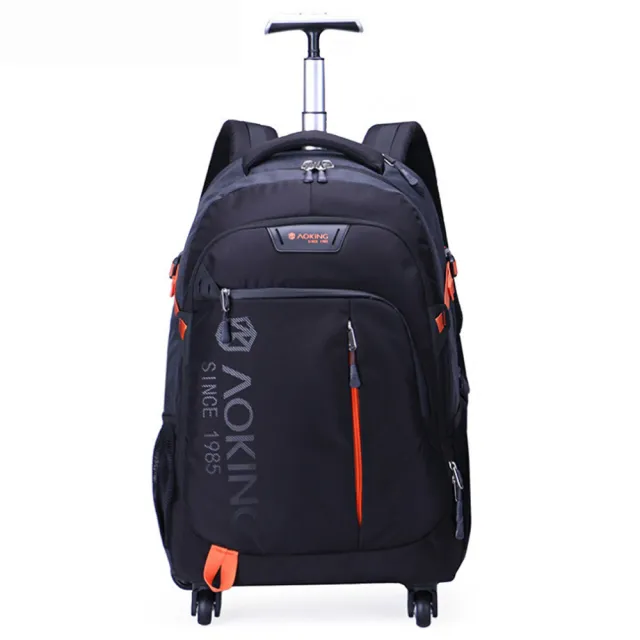 【PUSH!】雙11 旅遊休閒用品 拉桿雙肩背包 電腦包 大容量輕型拉桿包 20L萬向輪背包(拉桿背包 小U57-1）