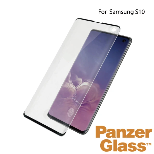 PanzerGlass Samsung Galaxy S10 2.5D耐衝擊高透鋼化玻璃保護貼(黑)