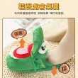 【Jo Go Wu】秋冬絨布搞怪鱷魚拖鞋-兒童款(保暖室內拖/造型拖鞋/卡通拖鞋)
