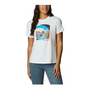 【Columbia 哥倫比亞 官方旗艦】女款- Omni-Shade UPF50快排短袖T恤-白色(UAR93310WT / 2022年秋冬商品)