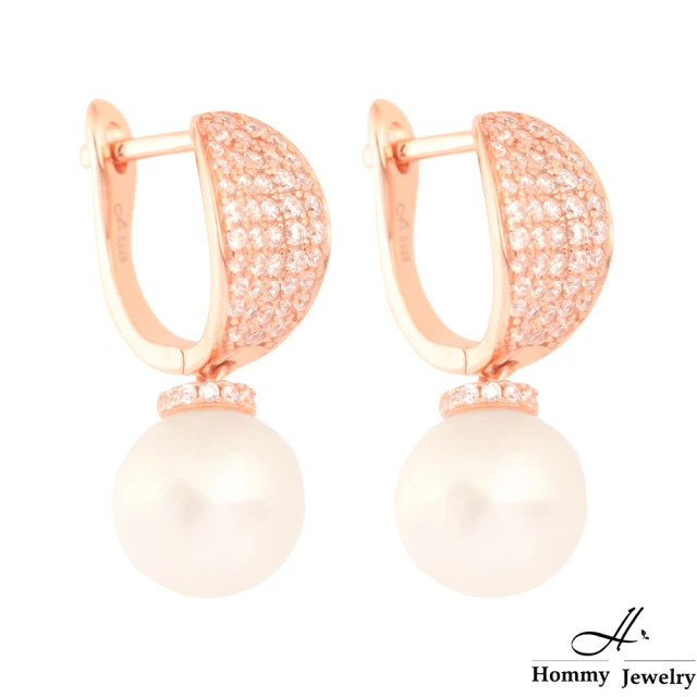 【Hommy Jewelry】Pure Pearl Rococo午夜女伶珍珠耳環(珍珠)