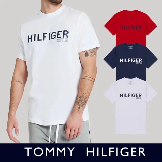 【Tommy Hilfiger】TOMMY 經典文字Logo圖案短袖T恤 上衣-多色組合(休閒舒適/可搭情侶款/平輸品)