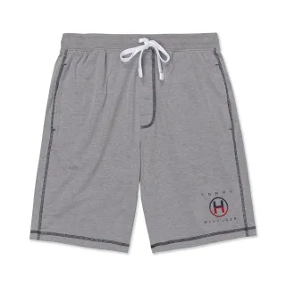 【Tommy Hilfiger】TOMMY 經典輕薄透氣印刷大H文字棉短褲 休閒褲-灰色(平輸品)