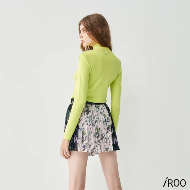 【iROO】不規則接合針織上衣