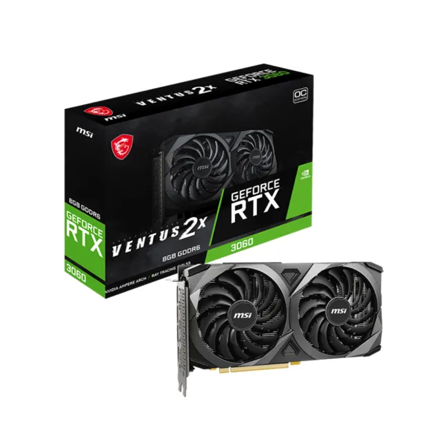 【MSI 微星】RTX 3060 8G VENTUS 2X OC 顯示卡