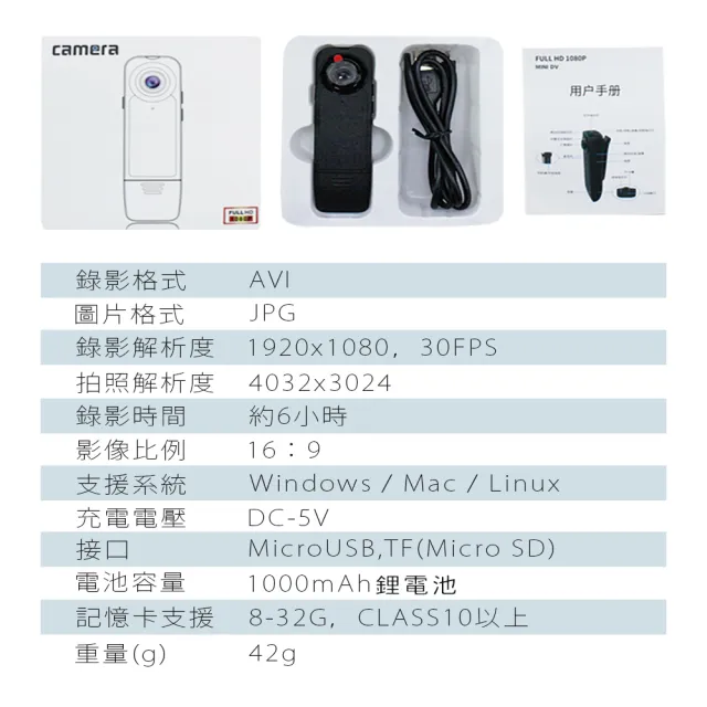 【勝利者】1080P夜視針孔微型密錄攝影機 微型攝影機 密錄器