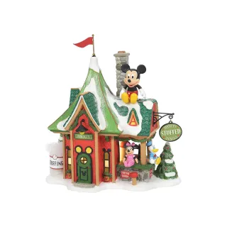 【Enesco】精品家飾 Disney 迪士尼 米奇絨毛玩偶店鋪居家擺飾 附燈