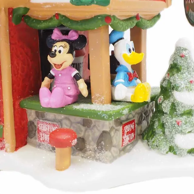 【Enesco】精品家飾 Disney 迪士尼 米奇絨毛玩偶店鋪居家擺飾 附燈