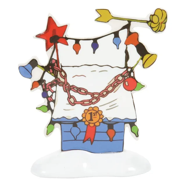 【Enesco】精品家飾 SNOOPY史努比的聖誕小屋居家擺飾 附燈