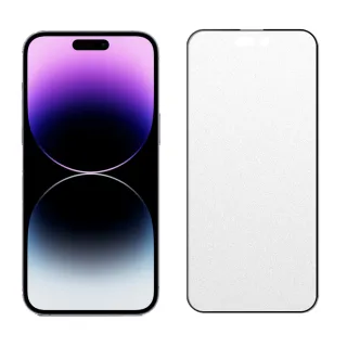 【SHOWHAN】iPhone 14 Pro Max 電競霧面全膠滿版鋼化玻璃保護貼-黑