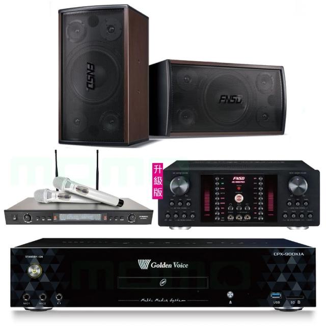【金嗓】CPX-900 K1A+AK-9800PRO+SR-928PRO+FNSD SD-305(4TB點歌機+擴大機+無線麥克風+喇叭)