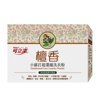 【可立潔】檀香小蘇打超濃縮洗衣粉（16盒入）(1kg／盒)