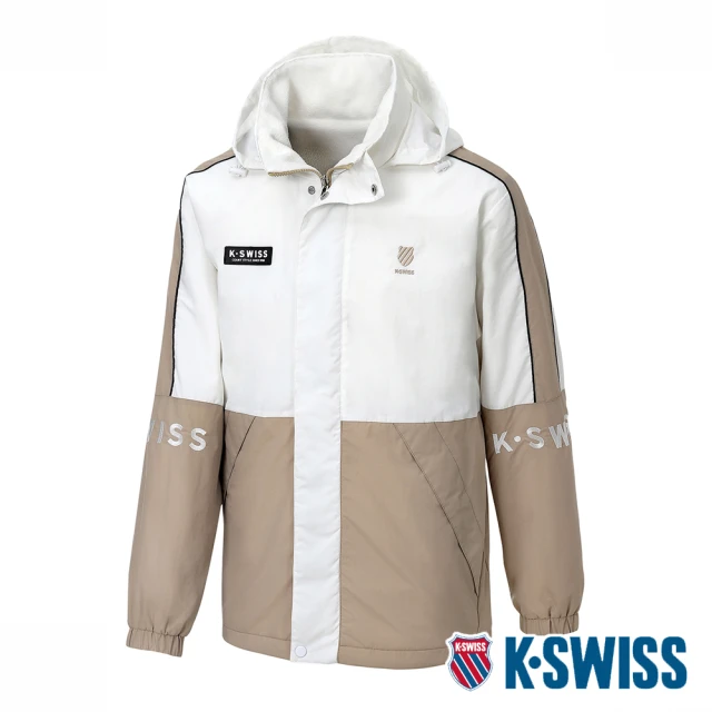 K-SWISS 雙面穿防風外套 Reversible Heavy Jacket-男-白/卡其(107345-161)