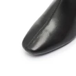 【FAIR LADY】芯太軟 三色素面彈力皮革方頭短靴(黑、8B2569)