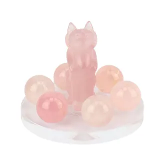【吉祥水晶】星光粉水晶球狐仙七星陣-小組(招桃花 旺人緣)