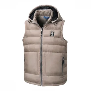 【K-SWISS】可拆式連帽鋪棉背心 Quilted Vest-男-卡其(107263-279)