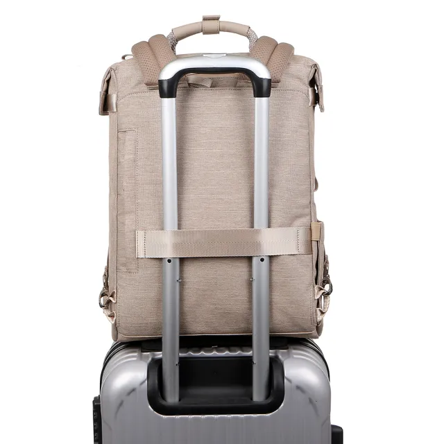 【Nordace】重複Comino淺灰褐色托特時尚背包 ND1061-37(登山遠足上班上學)