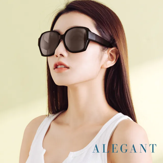 【ALEGANT】時尚希臘棕方框全罩式寶麗來偏光墨鏡/UV400太陽眼鏡/包覆套鏡(外掛式/包覆式/全罩式墨鏡)