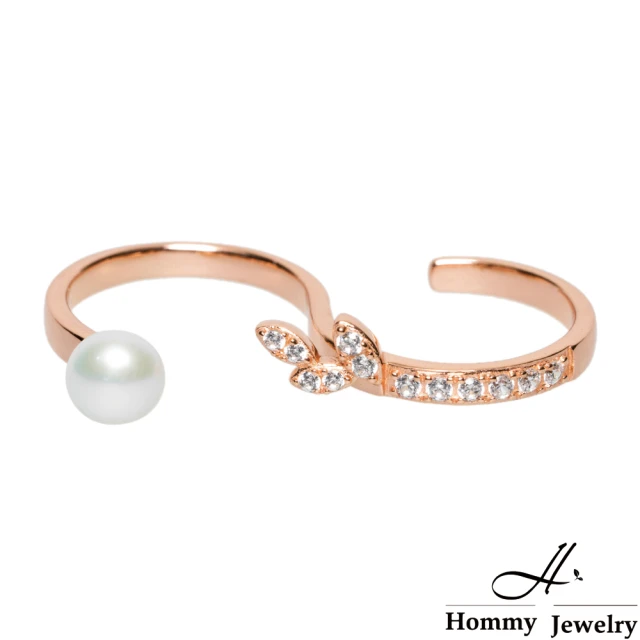 【Hommy Jewelry】Pure Pearl Rococo 童趣S雙戒珍珠戒指(珍珠)