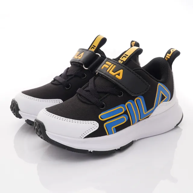【童鞋520】FILA童鞋-輕量慢跑運動系列2色任選(2-J823W-013/515- 黑/粉-17-21cm)
