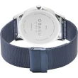 【OBAKU】簡約美學紳士米蘭時尚腕錶-銀X藍(V270GDHLML)