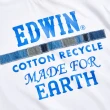 【EDWIN】女裝 再生系列 CORE標語短袖T恤(白色)