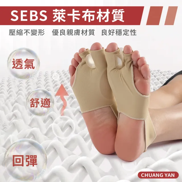 雙趾分趾護腳套 拇指外翻保護套-1對裝(姆指分趾 姆趾套 腳趾外翻襪　姆趾套)
