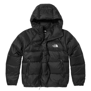 【The North Face 官方旗艦】北面女款黑色WindWall防風連帽羽絨外套｜7QVVJK3