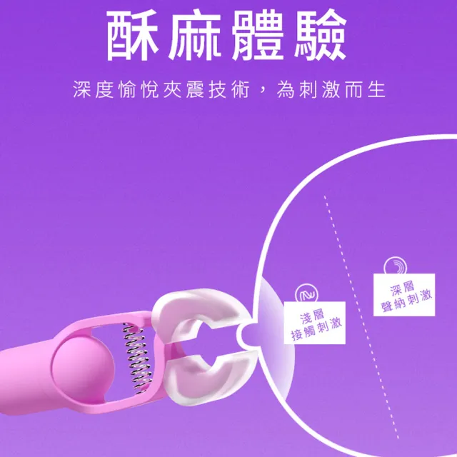 【GALAKU】覓桃 變頻前戲調情｜震動乳夾 粉色(情趣用品.情趣職人.震動器.乳夾)