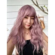 【魔髮樂】全頂假髮 粉紫色仙氣長髮 羊毛捲髮 A131