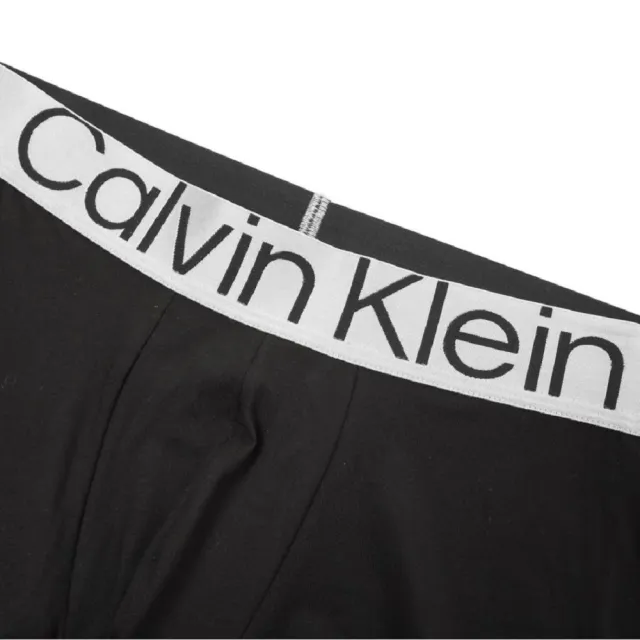 【Calvin Klein 凱文克萊】CK 男士內褲 低腰短版 彈性平口四角內褲 3色組盒裝(寬腰帶 舒適 透氣)