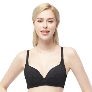 【Swear 思薇爾】花菲系列B-E罩蕾絲包覆女內衣(黑色)_出清品