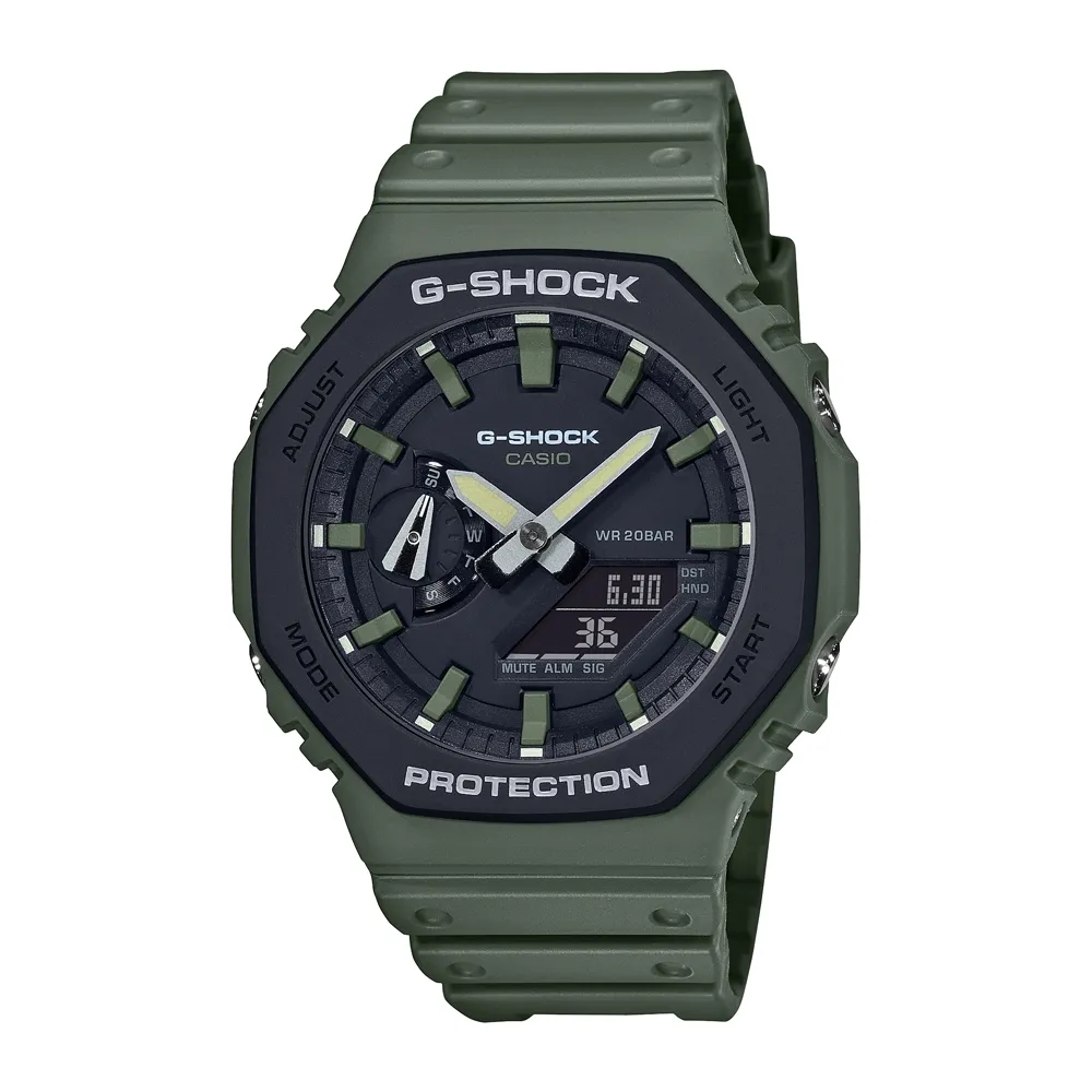 【CASIO 卡西歐】卡西歐 G-SHOCK 八角軍事手錶 GA-2110SU-3A /45.4mm