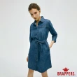 【BRAPPERS】女款 Boy friend系列-全棉長袖洋裝(藍)