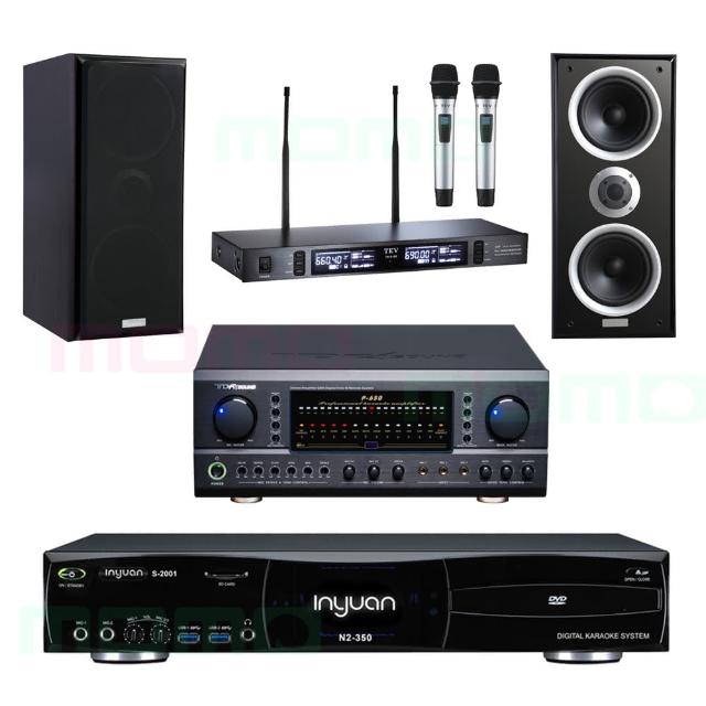 【音圓】N2-350+TDF P-650+TEV TR-9100+W-26B(4TB伴唱機+專業綜合歌唱擴大機+無線麥克風+書架式喇叭)