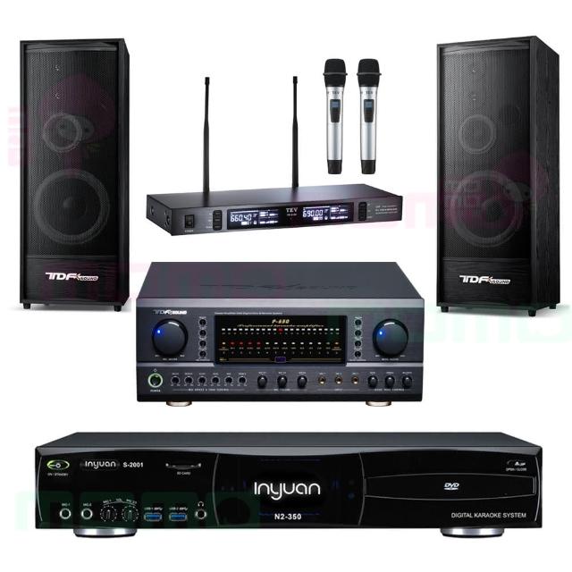 【音圓】N2-350+TDF P-650+TEV TR-9100+K-124(4TB點歌機+綜合擴大機+無線麥克風+劇院與歌唱兩用型喇叭)